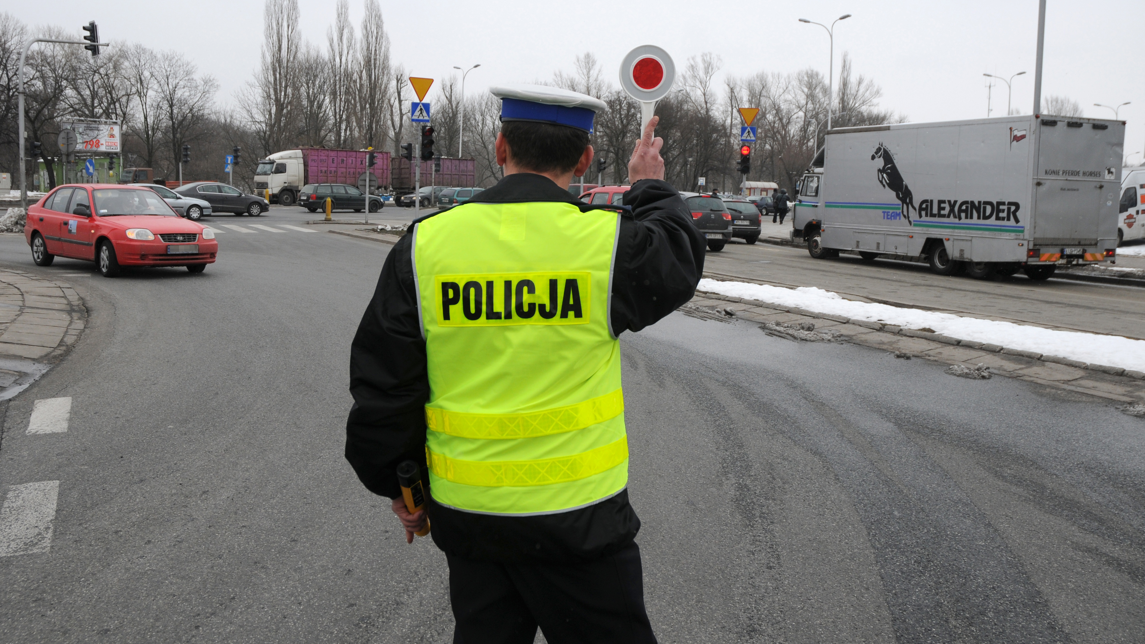 Kontrola drogowa policjant drogówka Warszawa