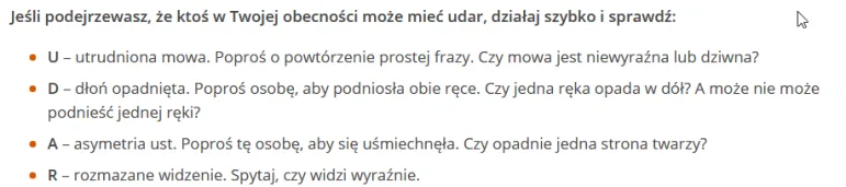 Jak rozpoznać udar? Jak pomóc osobie mającej udar? [instrukcja]