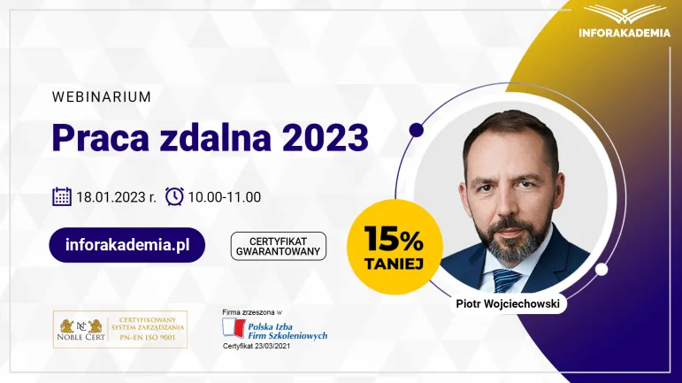 Praca zdalna 2023 - praktyczne webinarium