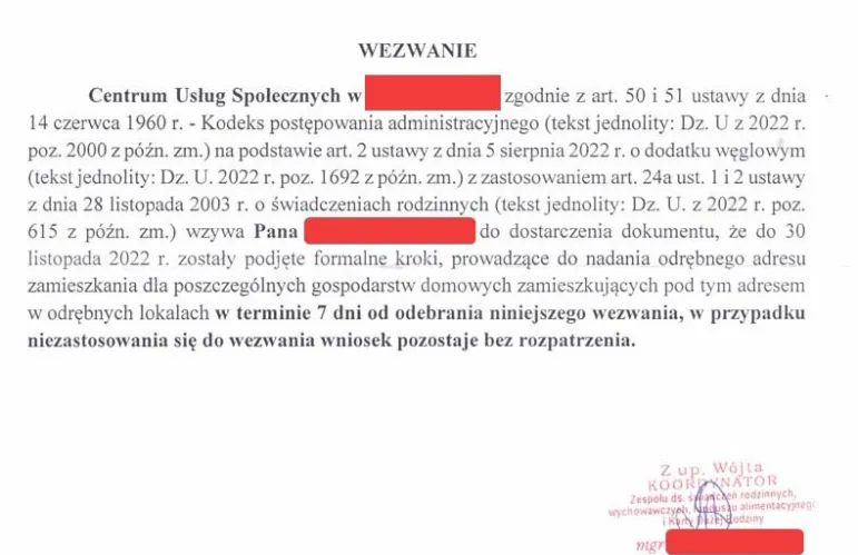 Dodatek węglowy: Jakie dokumenty wysyłają gminy do wnioskodawców?