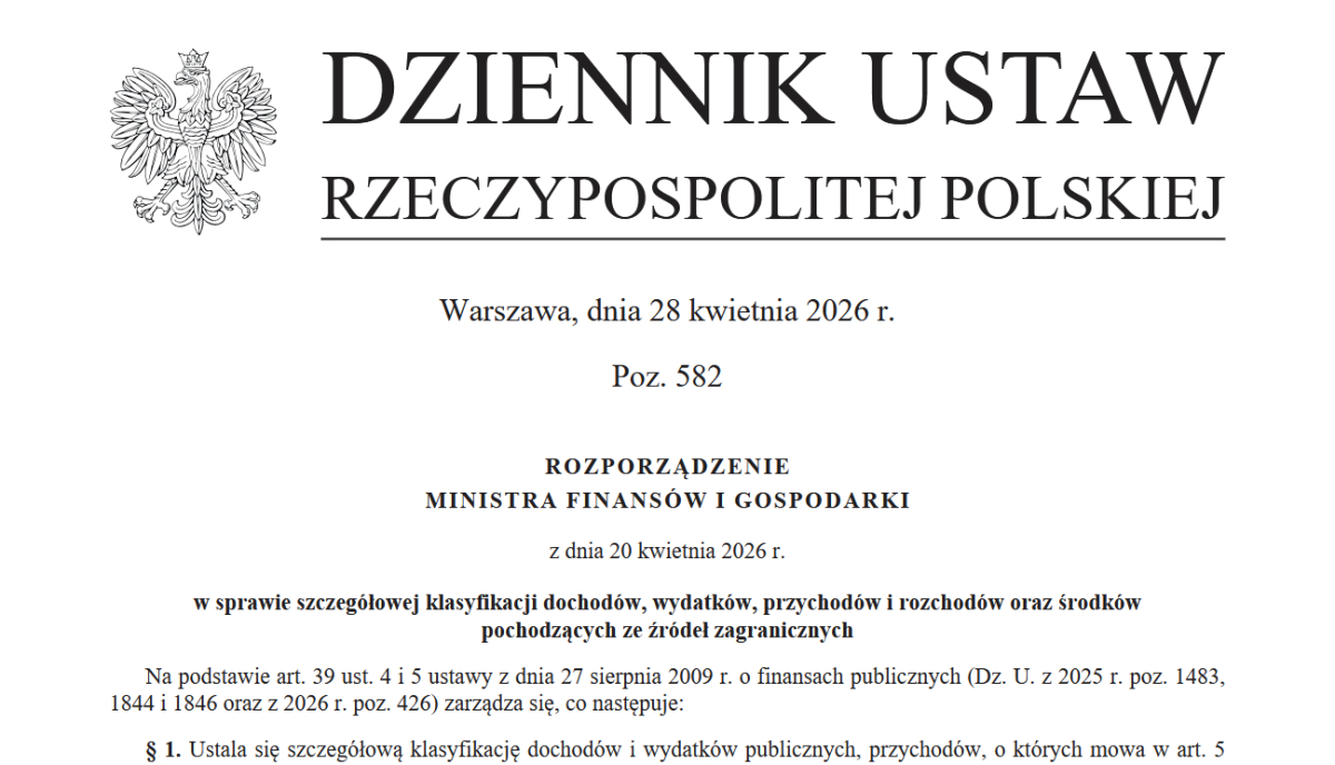 Nowe rozporządzenie w sprawie klasyfikacji budżetowej - tekst, przepisy i terminy