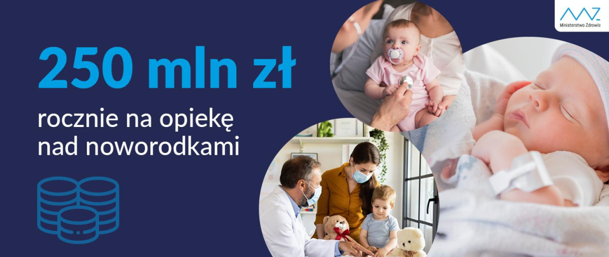 Dodatkowe 250 mln zł na leczenie noworodków od 1 października 2022 r.