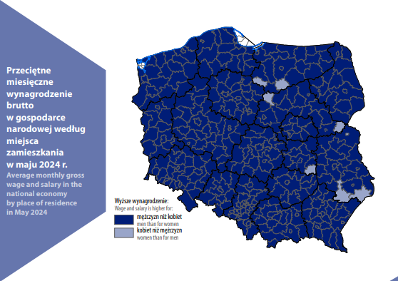 Przeciętne miesięczne wynagrodzenie brutto w gospodarce narodowej według miejsca zamieszkania w maju 2024 r.