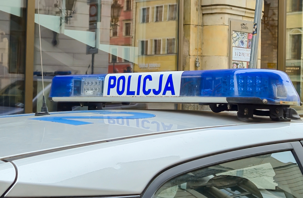policja, wypadek, droga