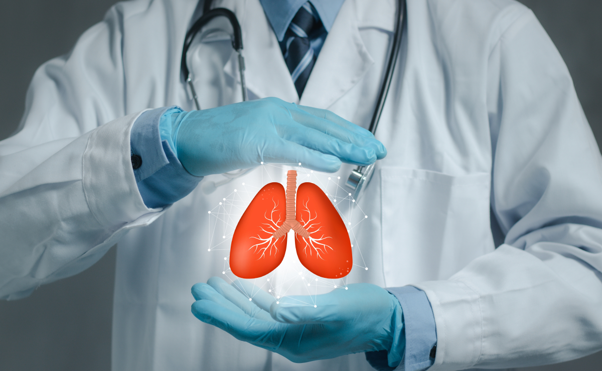 Doctor,Holding,Checkup,Care,Lung,Health,Therapy,,Respiratory,Disease,,Lung