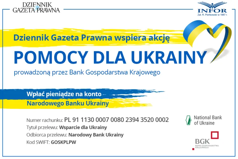 Dziennik Gazeta Prawna (DGP) wspiera akcję BGK na rzecz Narodowego Banku Ukrainy