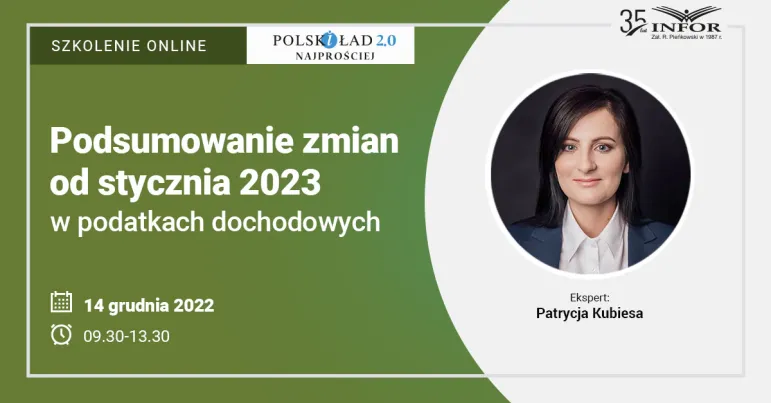 Zmiany w podatkach 2023 [szkolenie]