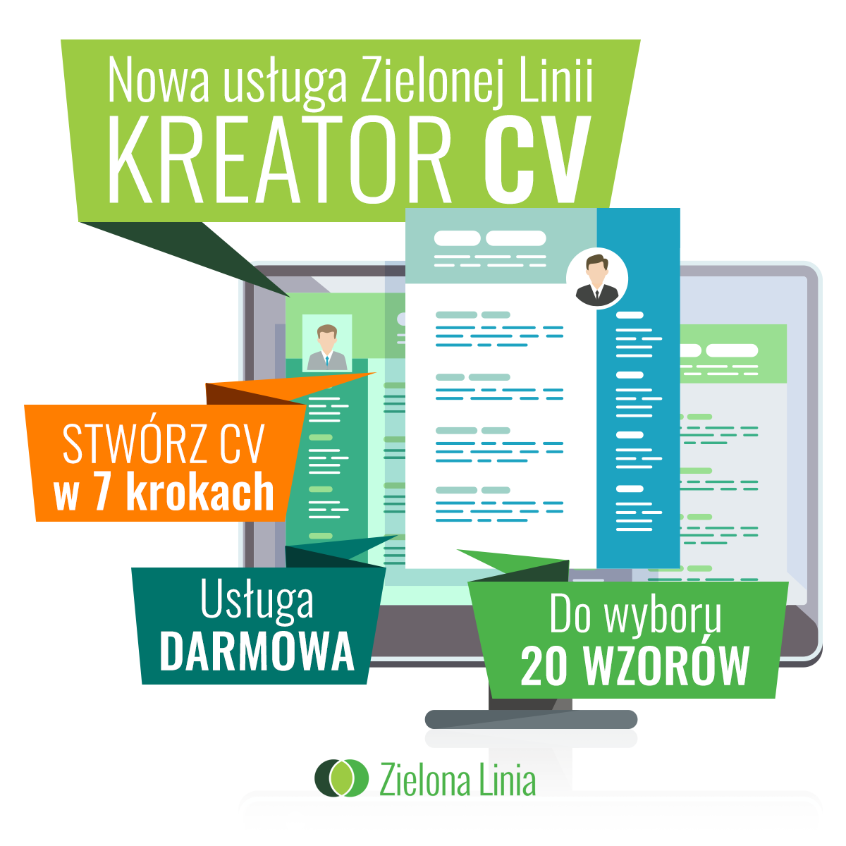 Kreator CV za darmo zielona linia