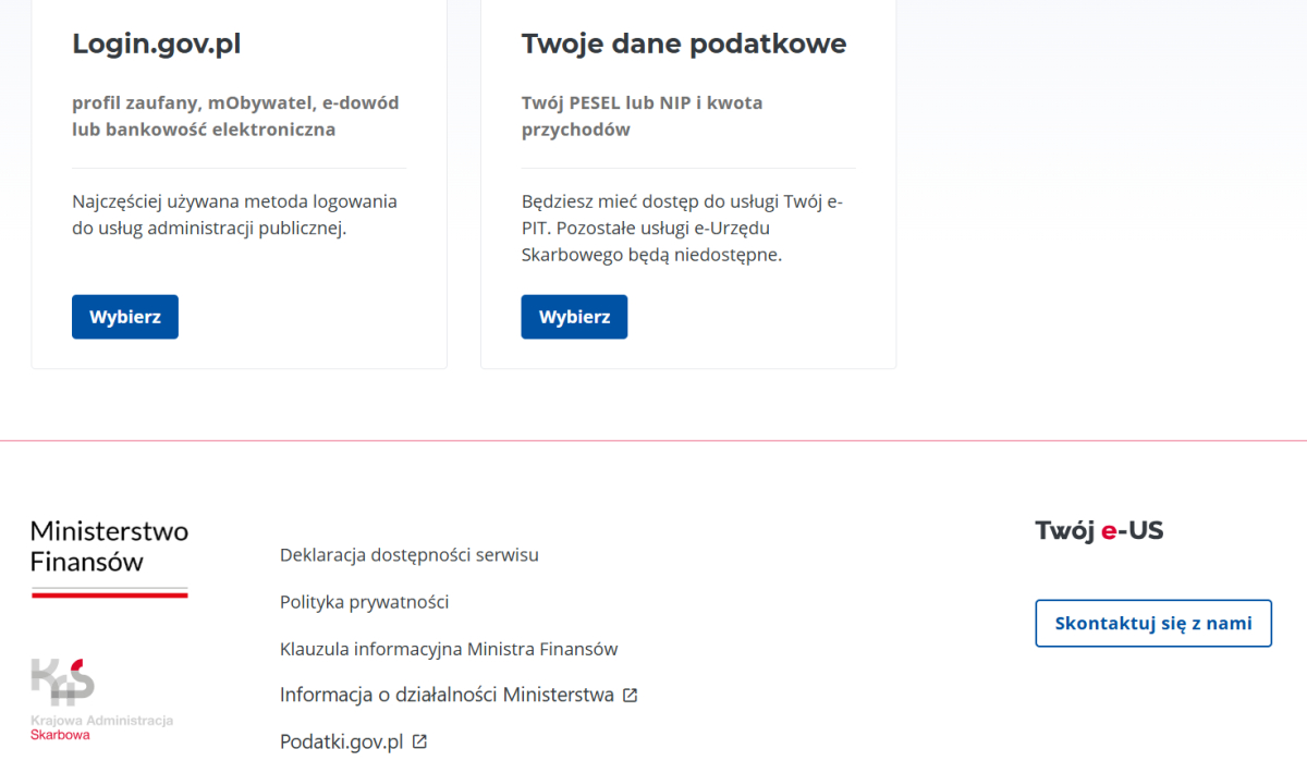 Twój e-PIT 2025 - logowanie