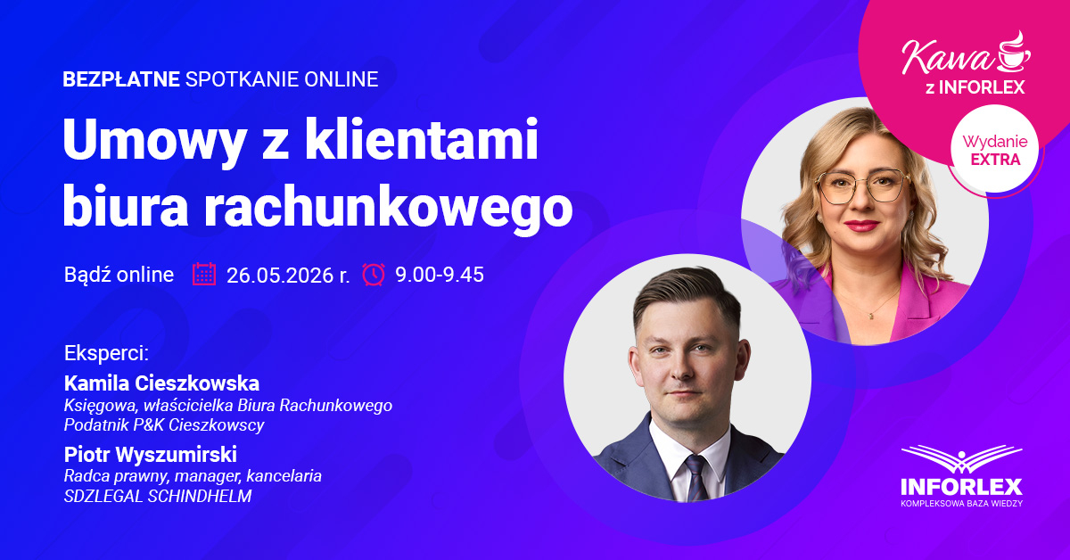 Kawa z INFORLEX: Umowy z klientami biura rachunkowego