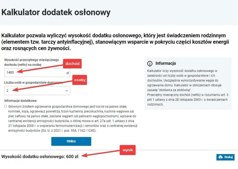 dodatek osłonowy, ePUAP