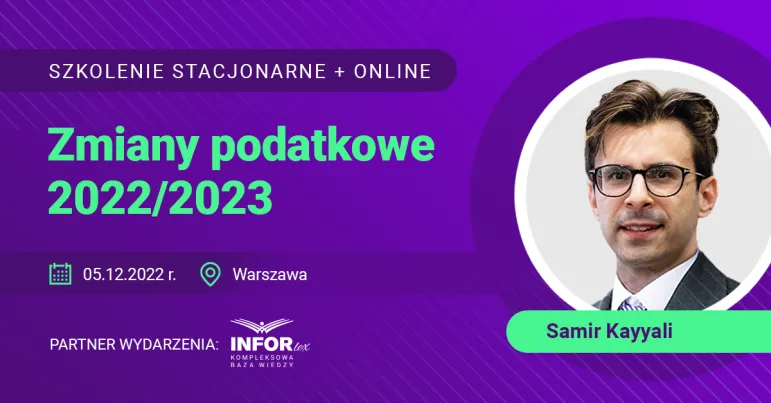 Zmiany podatkowe 2022/2023