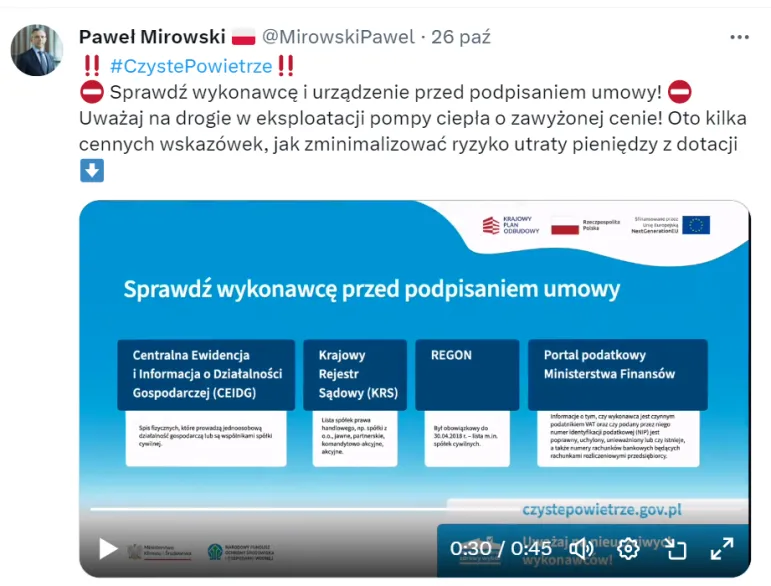 Sprawdź dostawcę pompy ciepła