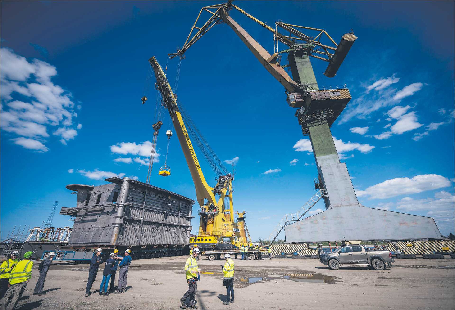 Na zdjęciu znajduje się tzw. topside, czyli główna część konstrukcji stacji elektroenergetycznych, które produkowane są w Gdyni i Gdańsku