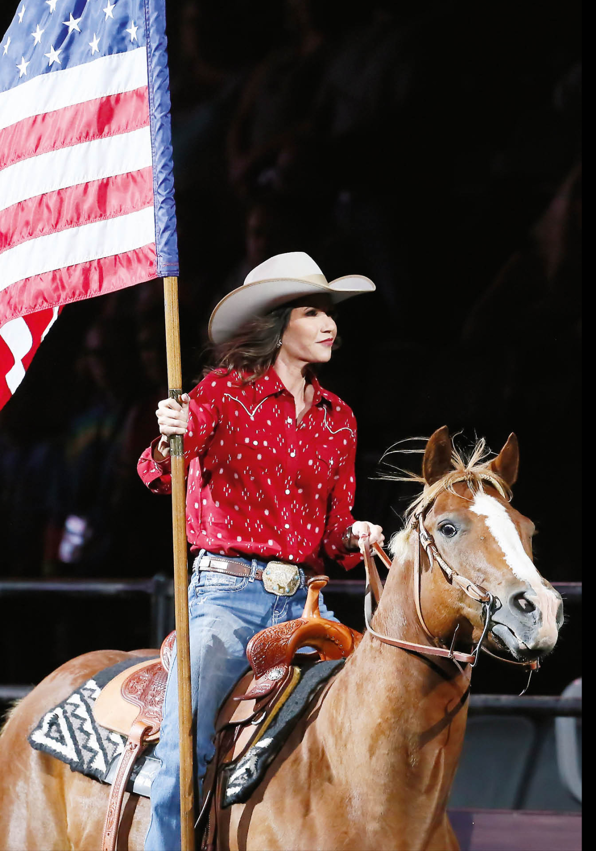 Kristi Noem podczas zawodów Monster Energy Team Challenge. 11 lipca 2020 r. w Sioux Falls w Dakocie Południowej