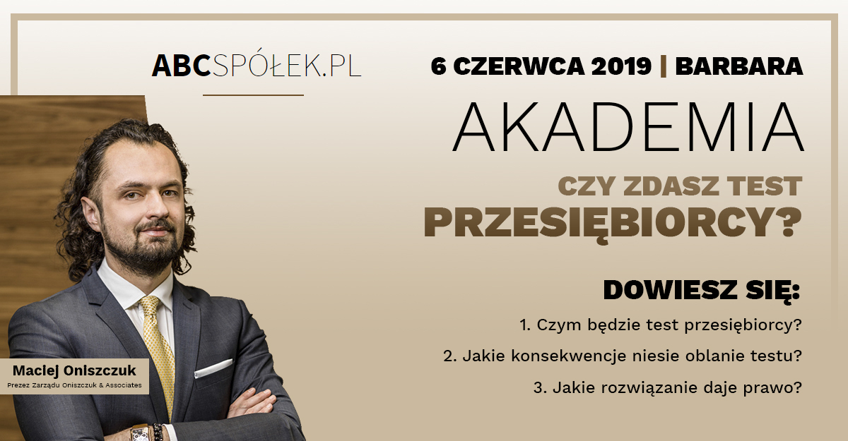 Akademia ABC Spółek: Czy zdasz test przedsiębiorcy?