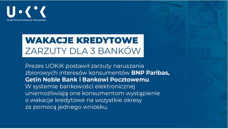 Wakacje kredytowe - zarzuty wobec banków 