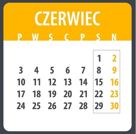 czerwiec 2024 dni wolne i godziny pracy