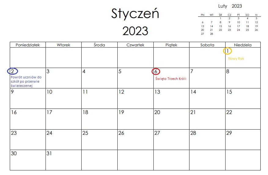 Przerwa świąteczna 2022 i Nowy Rok 2022