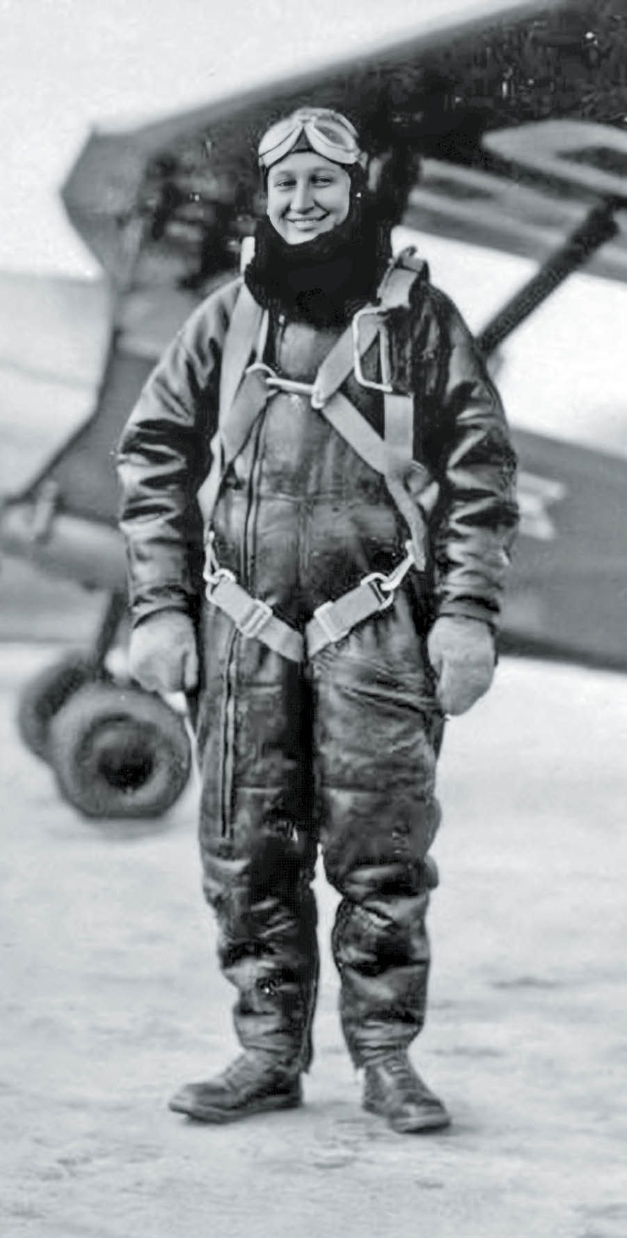 Janina Lewandowska. Lotnisko Ławica, Poznań, 1936 r.
