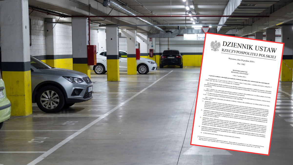 miejsce parkingowe, garaż, kasa rejestrująca, kasa fiskalna, paragon, szef KAS, podatek