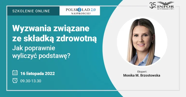 Składka zdrowotna 2022 - jak obliczyć podstawę? [szkolenie]