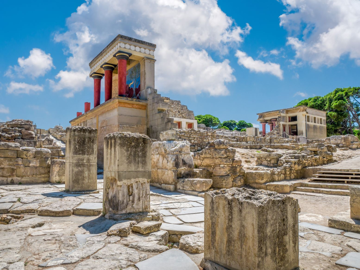Knossos - ruiny pałacu - Kreta, Heraklion