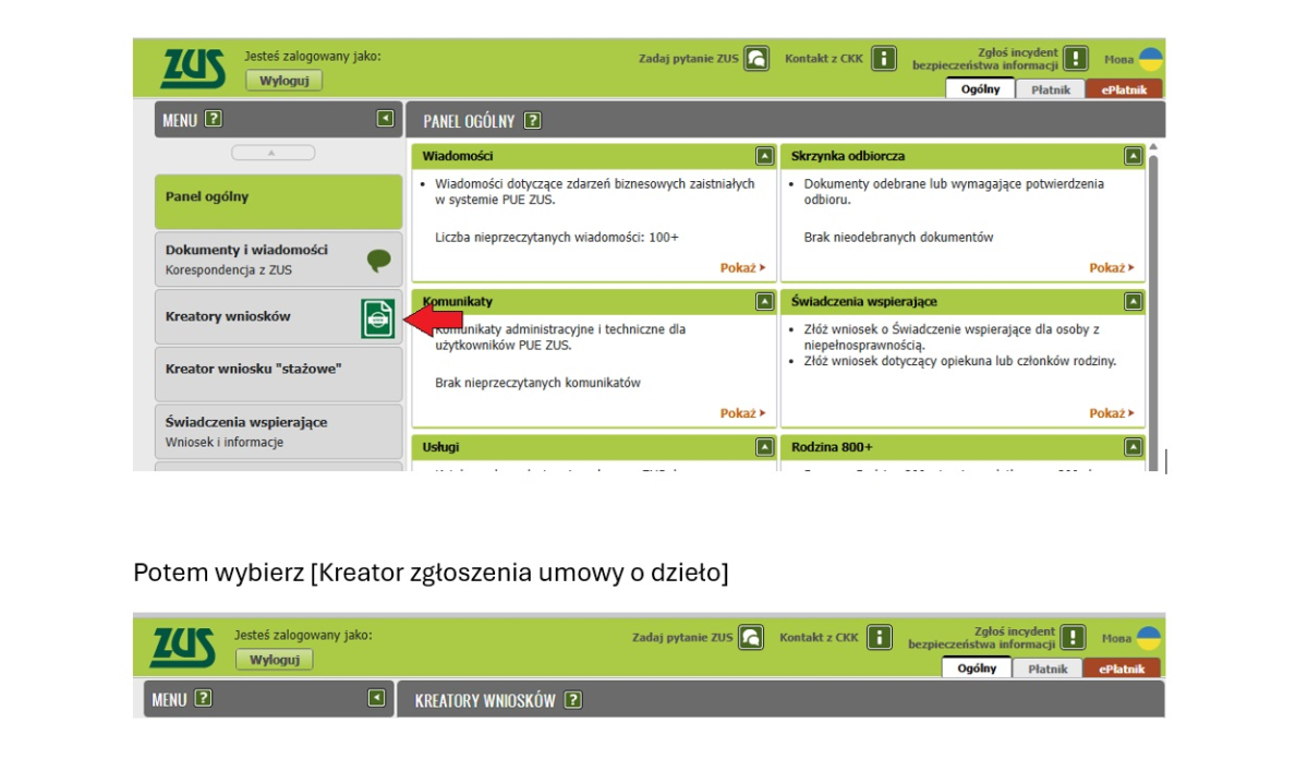 zus rud korekta umowy o dzieło 2026