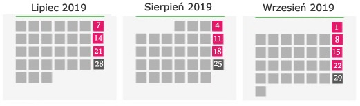 Niedziela handlowa 2019 - lipiec, sierpień, wrzesień