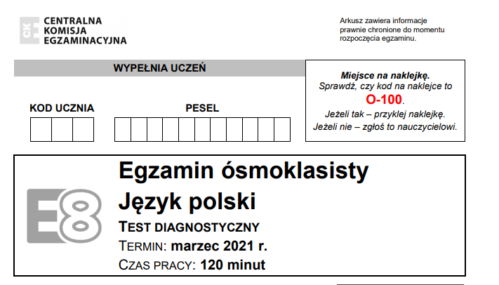 Próbny egzamin ósmoklasisty polski 2021 – arkusz, odpowiedzi