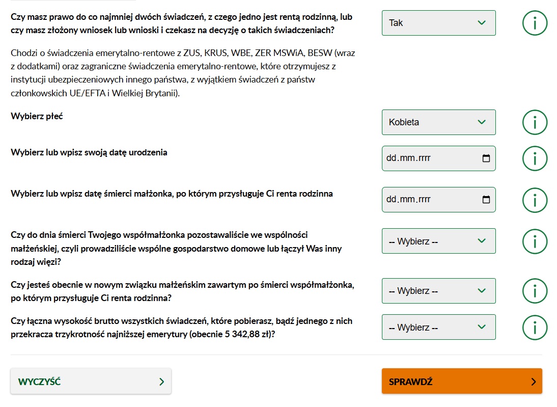 czy nalezy mi się renta wdowia 2025 ankieta zus