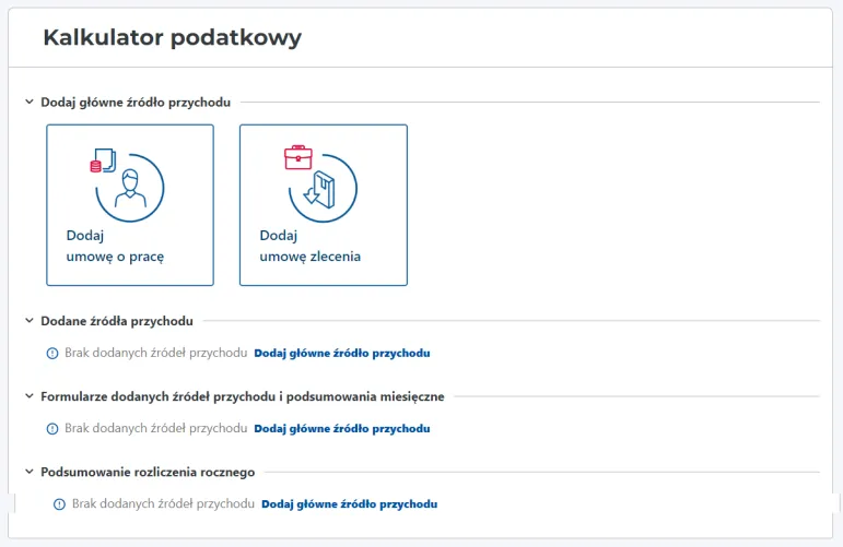 Kalkulator podatkowy Ministerstwa Finansów