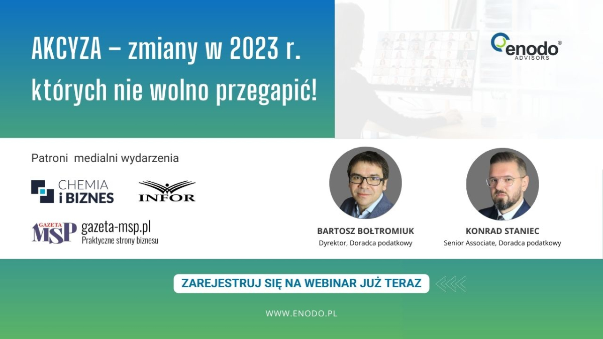 Akcyza – zmiany w 2023 roku [webinar 12 stycznia]