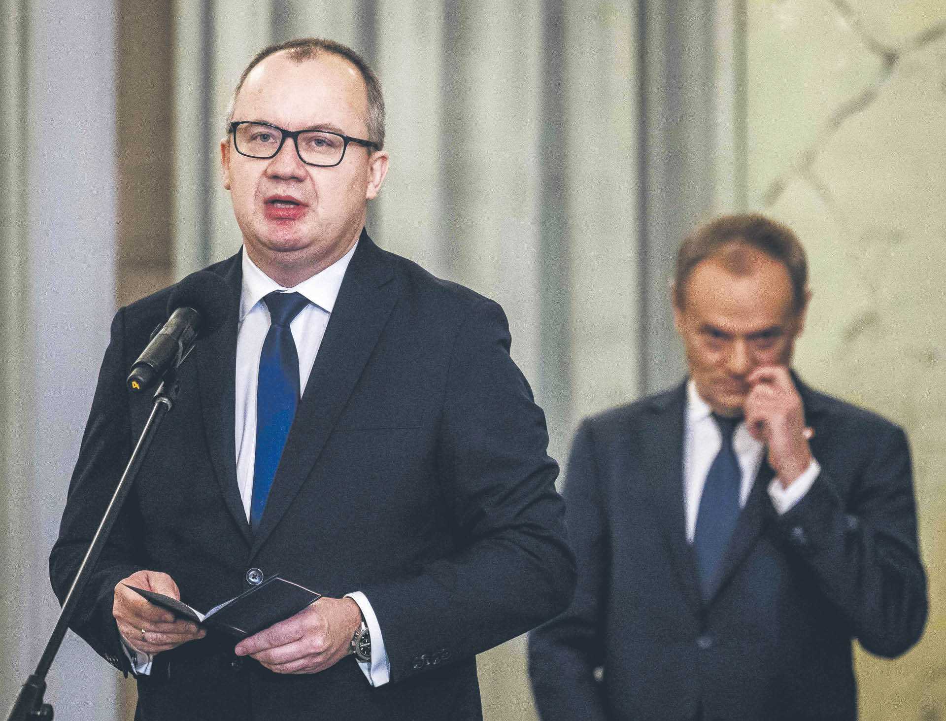 Minister sprawiedliwości Adam Bodnar i premier Donald Tusk