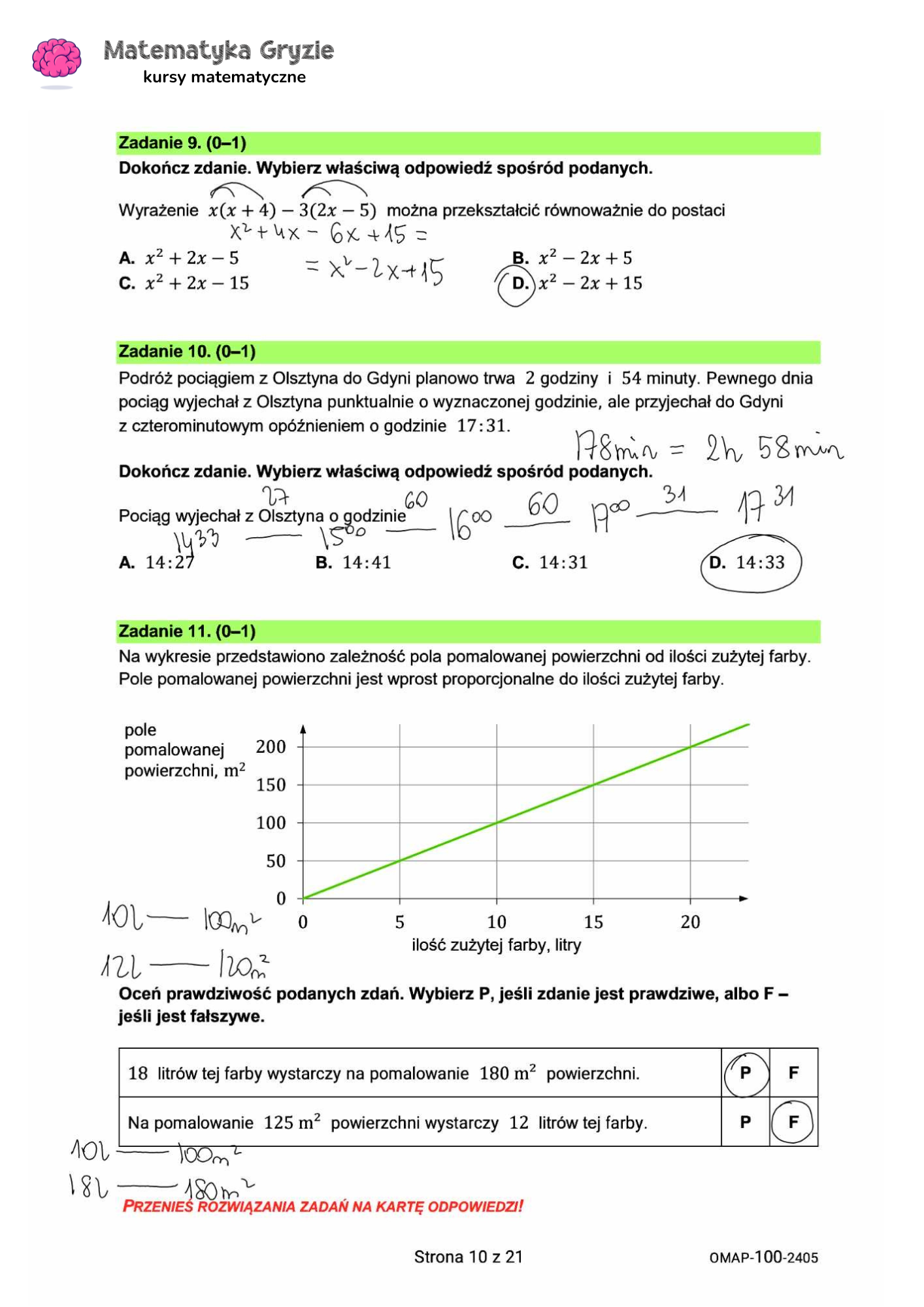 Egzamin ósmoklasisty 2024. Matematyka [ARKUSZE CKE i ODPOWIEDZI]