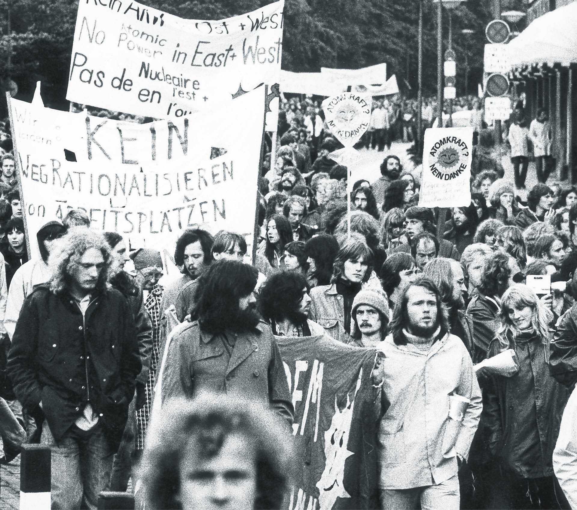 Protesty przeciw rozwijaniu energetyki jądrowej. Brema, 1978 r.