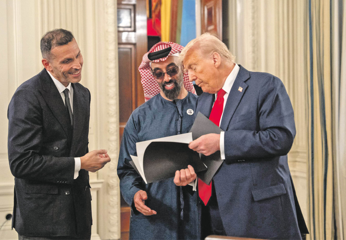 Spotkanie Donalda Trumpa z szejkiem Tahnoonem. 18 marca 2025 r.