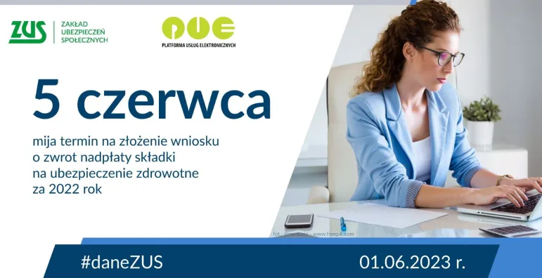 Wnioski o zwrot nadpłaty składki zdrowotnej do 5 czerwca 2023 r.