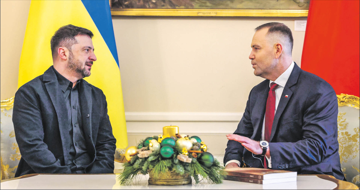 Wołodymyr Zełenski i Karol Nawrocki w grudniu 2025 r. w Warszawie