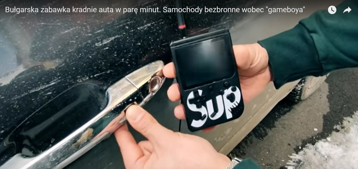Kradzież na Game Boya. Kilka sekund i auto jest złodzieja
