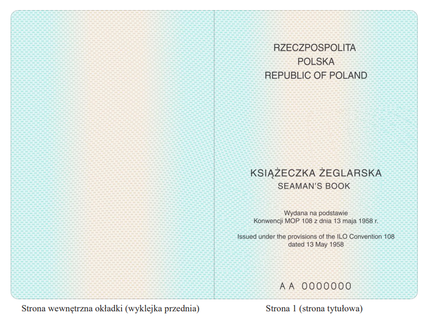 Nowy wzór książeczki żeglarskiej od 14 października 2023 r - strona 1