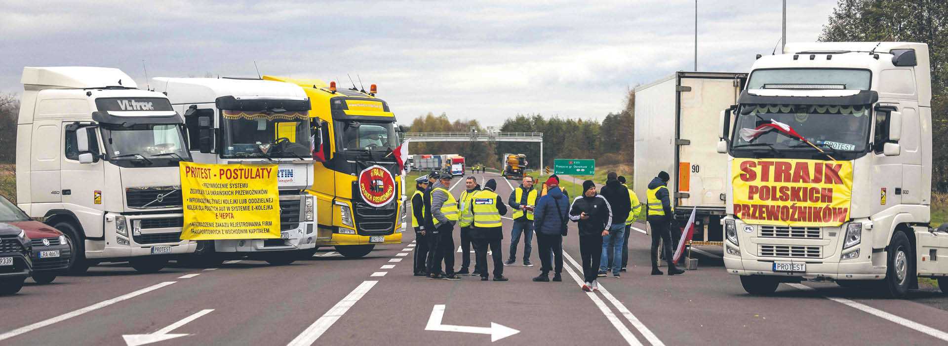 Organizatorzy twierdzą, że blokadę popiera kilkuset przedsiębiorców