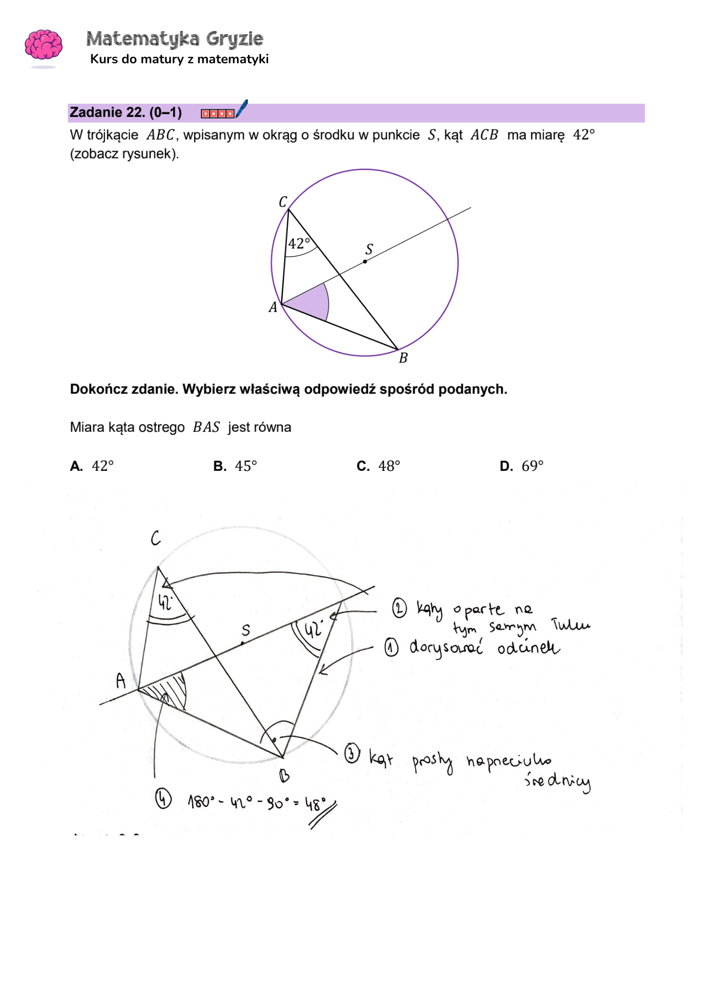 Matura 2024. Matematyka - poziom podstawowy [ARKUSZE CKE i ODPOWIEDZI]