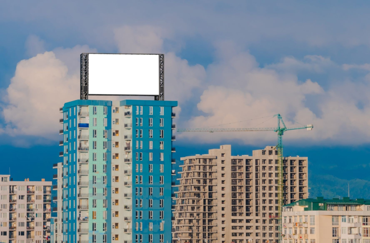 reklama na dachu, wspólnota mieszkaniowa, tablica reklamowa