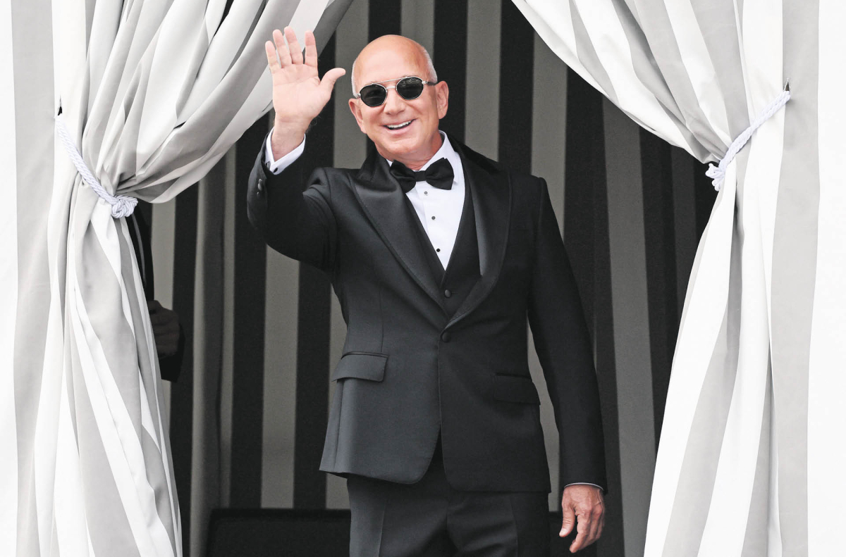 Założyciel Amazona i Blue Origin Jeff Bezos. Wenecja, 27 lipca 2025 r.