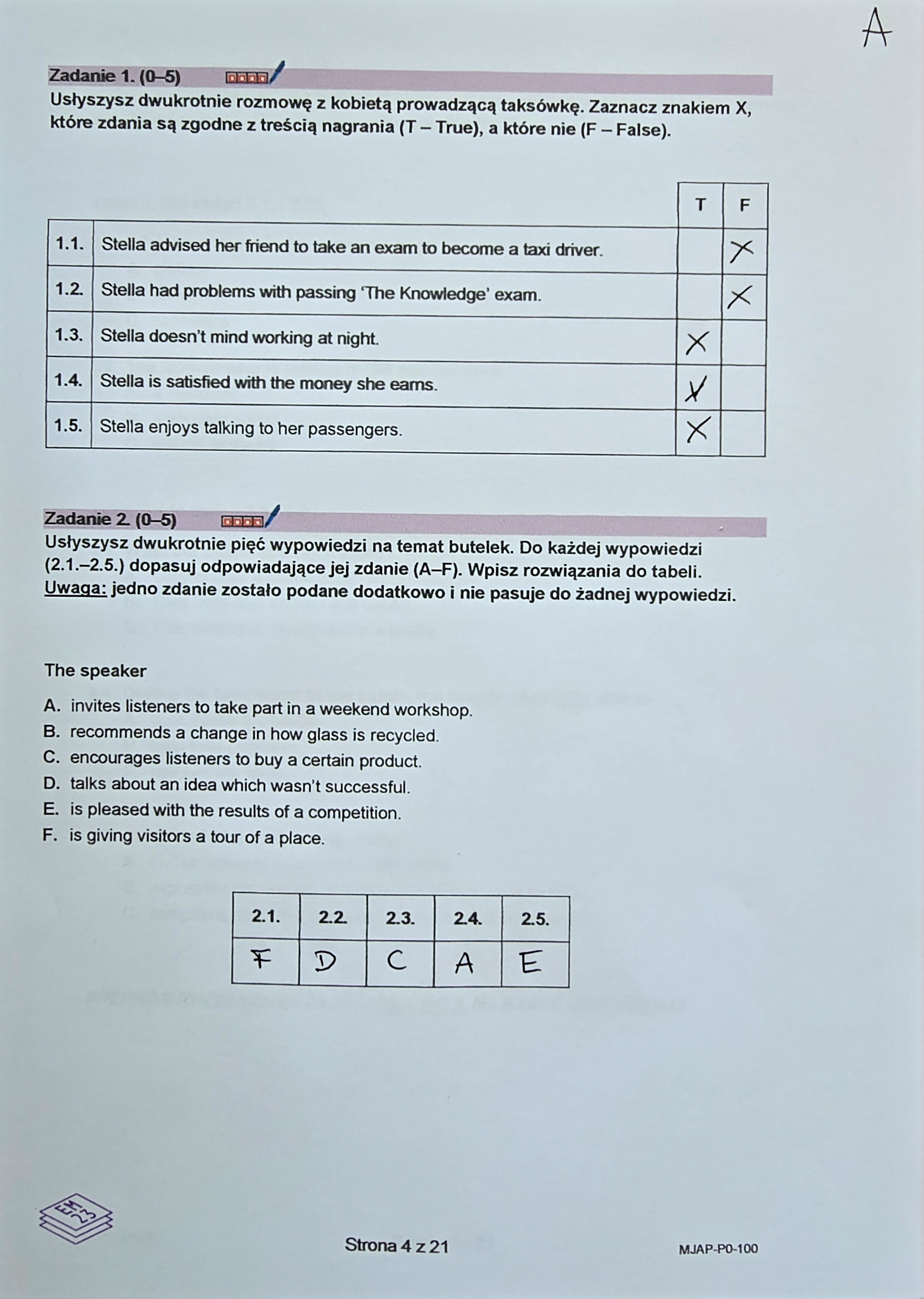 Matura 2024. Język angielski - poziom podstawowy [ARKUSZE CKE i ODPOWIEDZI]