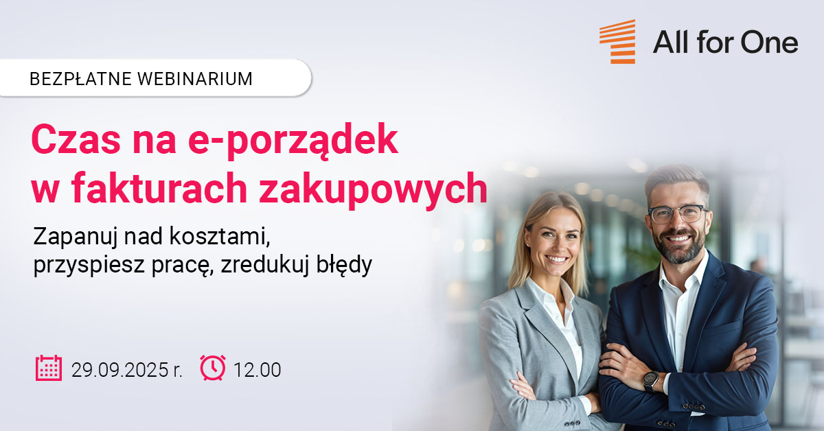 Czas na e-porządek w fakturach zakupowych webinar all for one