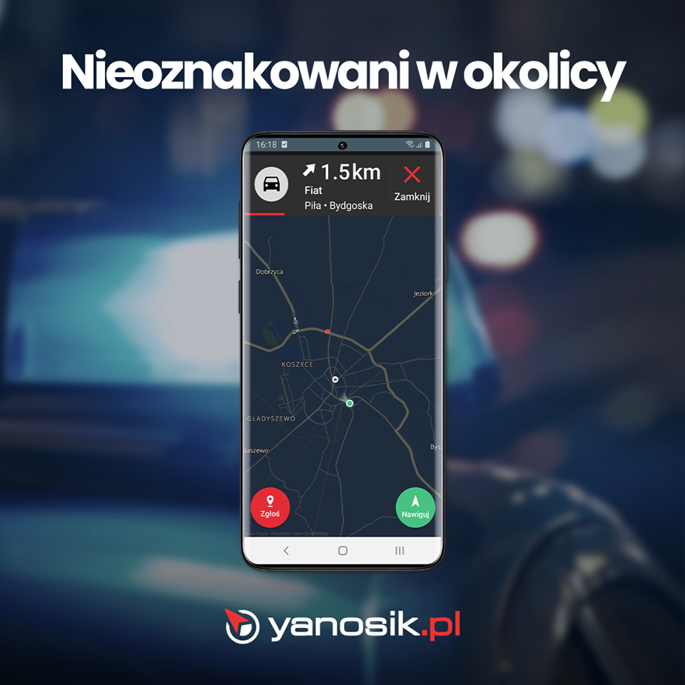 Yanosik wie, gdzie czekają na kierowców nieoznakowane radiowozy!