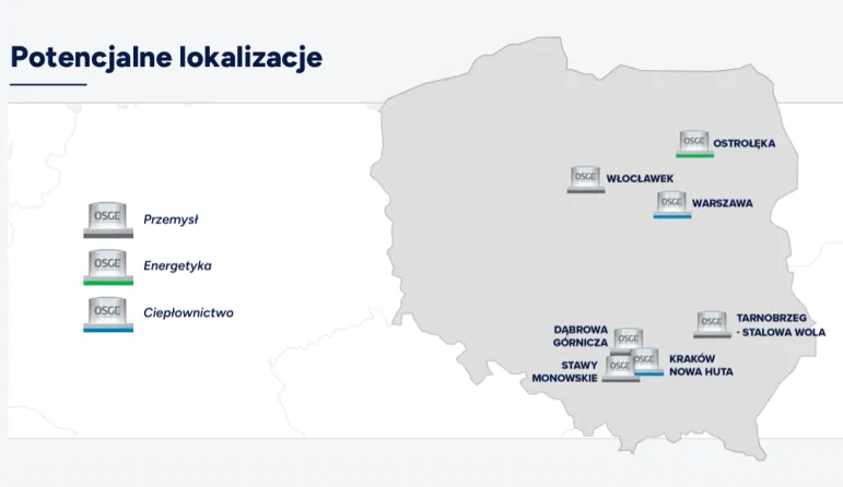 Małe reaktory jądrowe - potencjalne pierwsze lokalizacje w Polsce