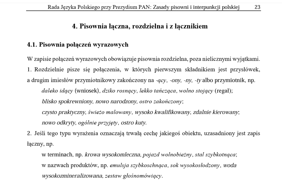 Zasady pisowni i interpunkcji polskiej - ze zmianami od 2026 roku